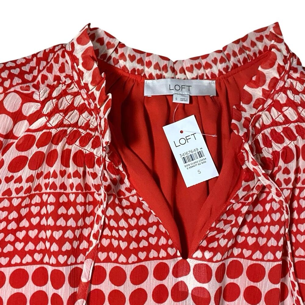 Loft Lots of Love Mini Dress NWT - S - Picture 4 of 5